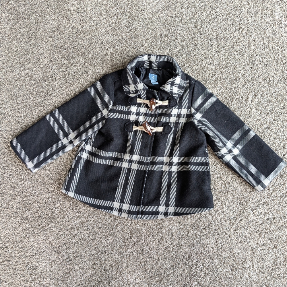 Baby Gap 3y Black Plaid Dress Jacket